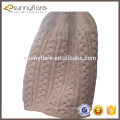 pure cashmere cable warm beanie hat for women